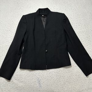 Vintage Peabody House International Women's 5/6 Pure Wool Blazer Jacket Black
